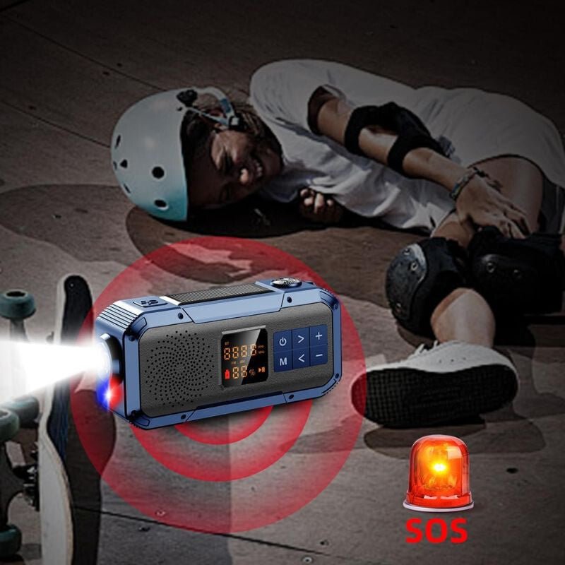 Multifunktionales Radio – Bluetooth, Powerbank und Notlicht