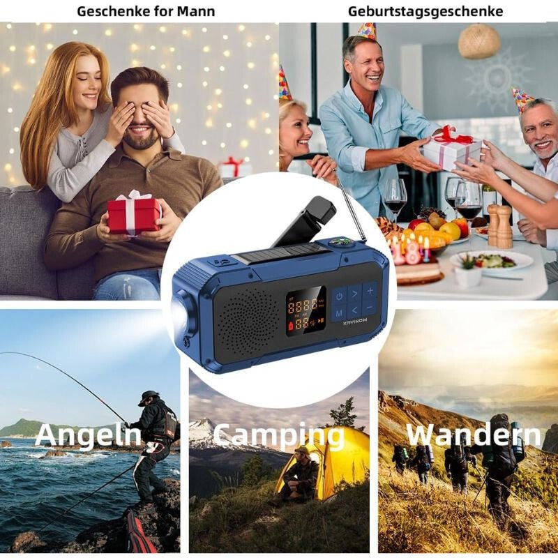 Multifunktionales Radio – Bluetooth, Powerbank und Notlicht
