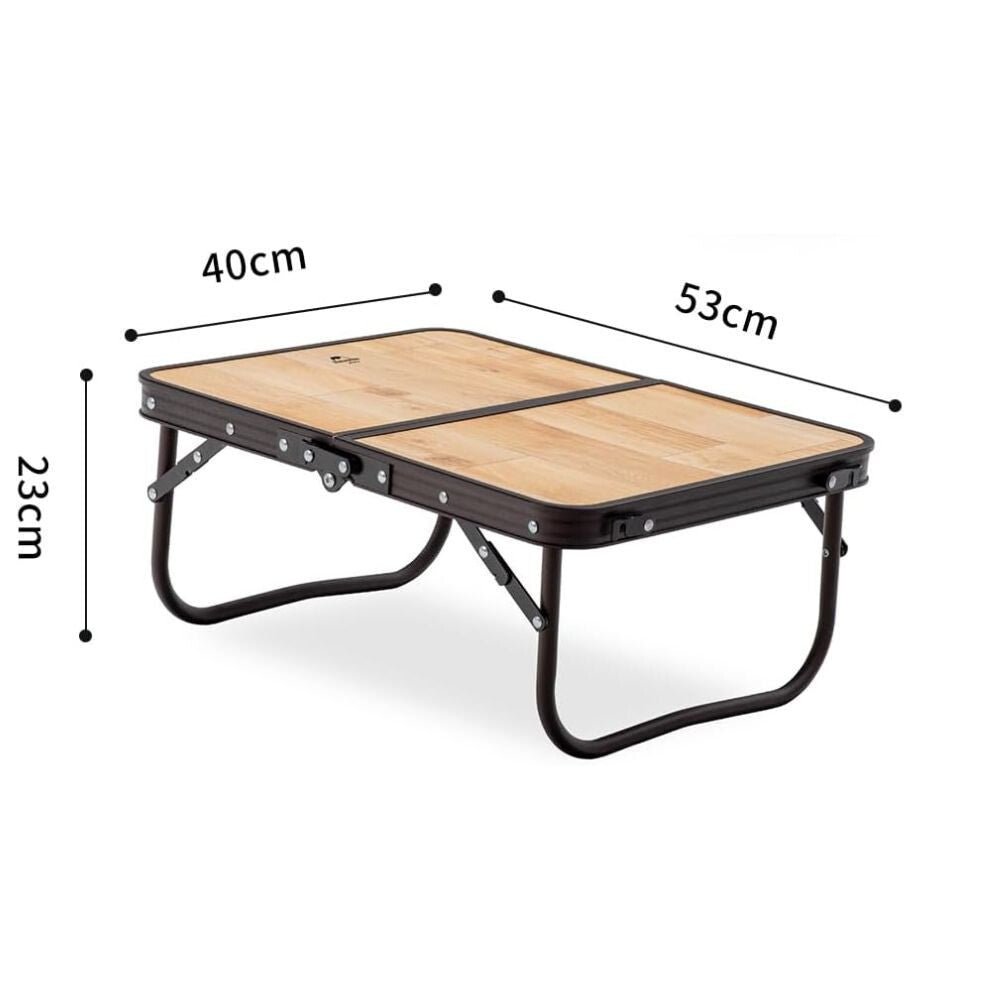 Naturehike Klappbarer Campingtisch – MDF Tischplatte und Tragetasche, 53 × 40 cm, Hell Naturholzoptik