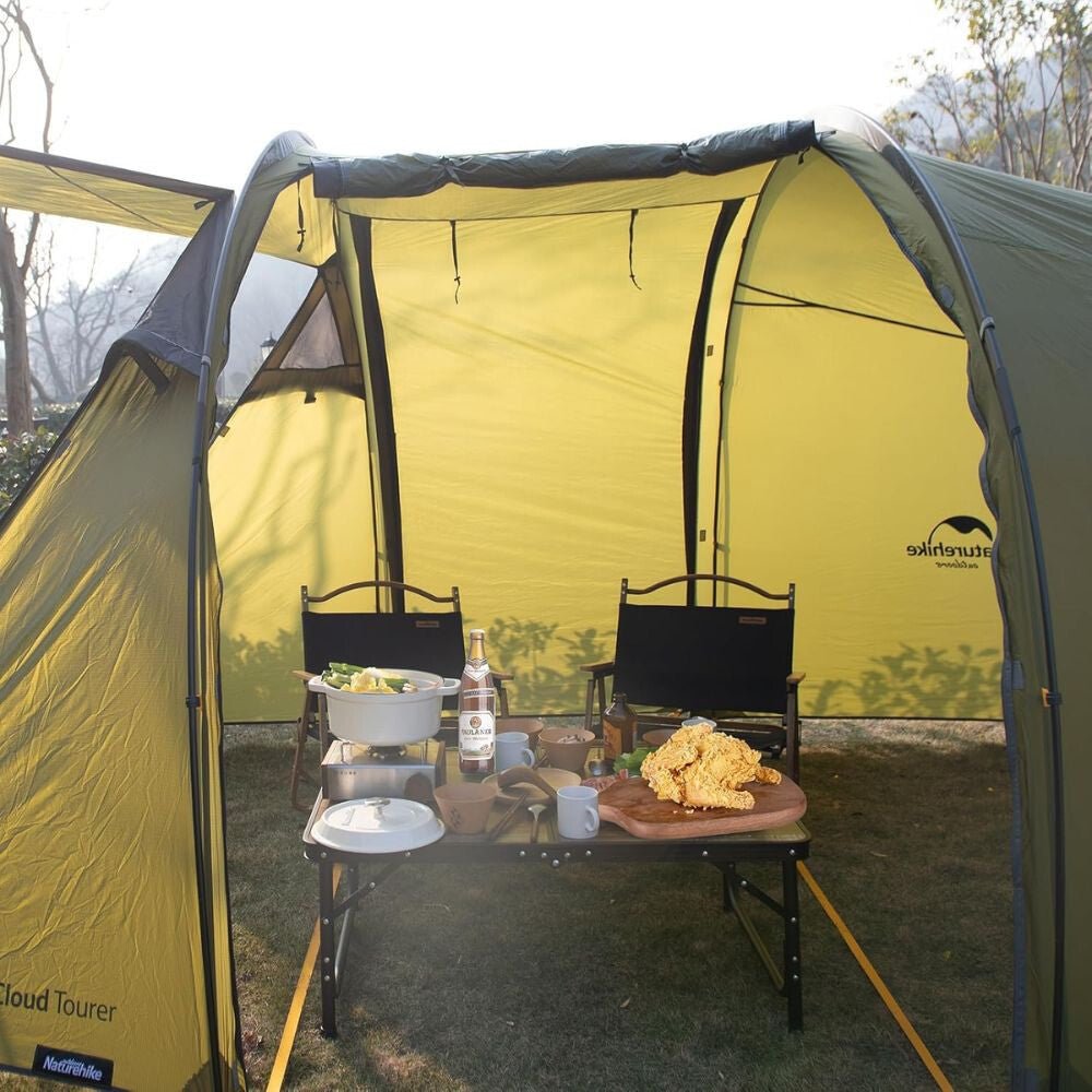 Naturehike Klappbarer Campingtisch – MDF Tischplatte und Tragetasche, 53 × 40 cm, Hell Naturholzoptik