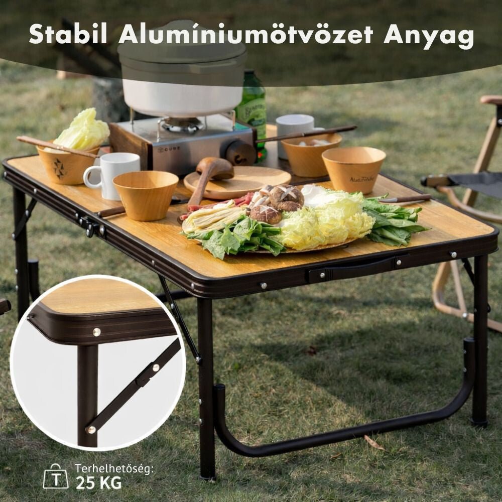 Naturehike Klappbarer Campingtisch – MDF Tischplatte und Tragetasche, 53 × 40 cm, Hell Naturholzoptik
