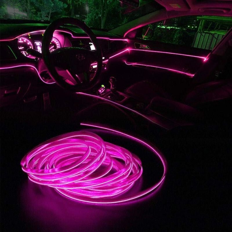 OneLED Auto-LED-Lichtstreifen, zuschneidbares LED-Licht, Zigarettenanzünder-Ladung 3m (Eisblau)