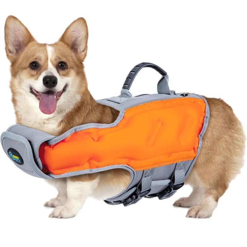 Ownpets Rettungsweste für Hunde, M (Orange - Grau)