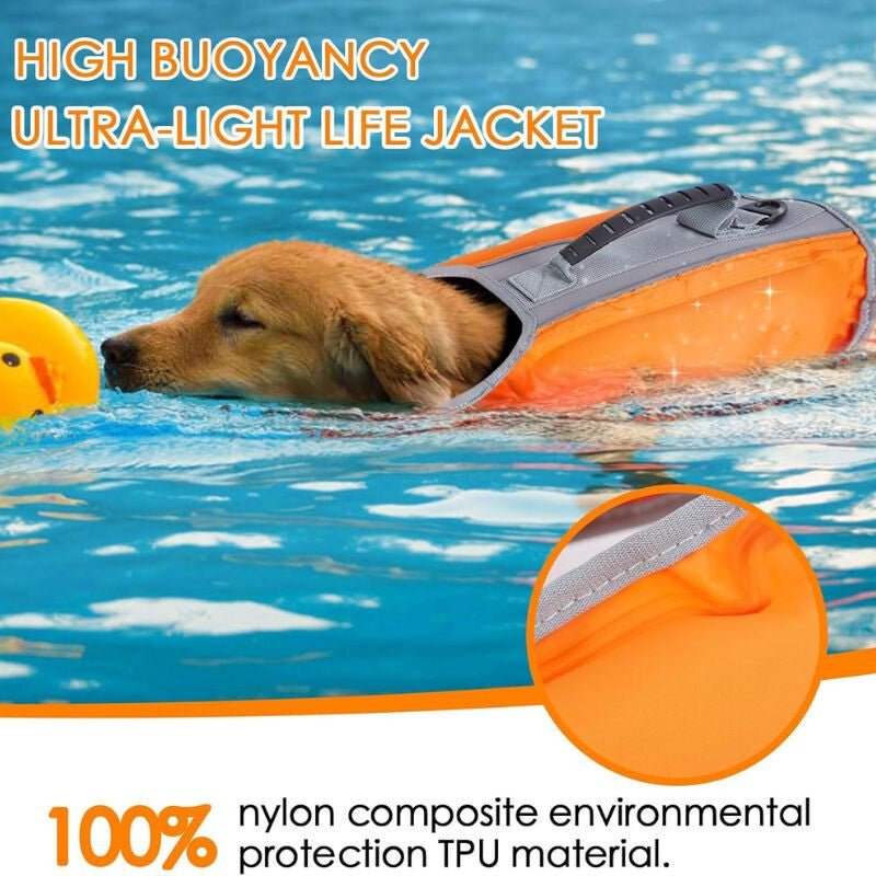 Ownpets Rettungsweste für Hunde, M (Orange - Grau)
