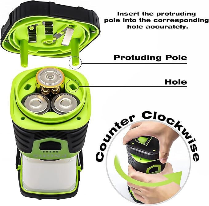 Pngos LED Tragbare Campinglampe mit Akku