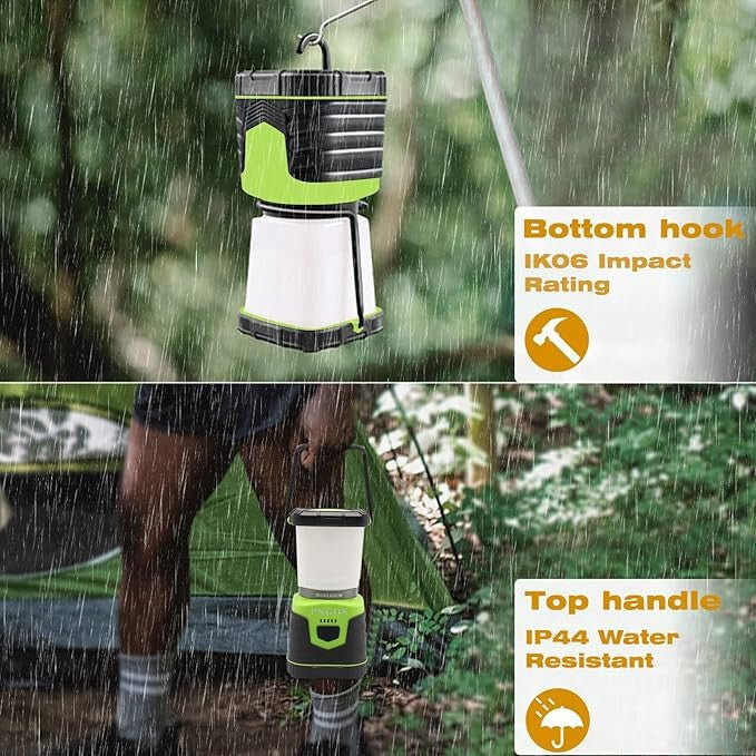 Pngos LED Tragbare Campinglampe mit Akku