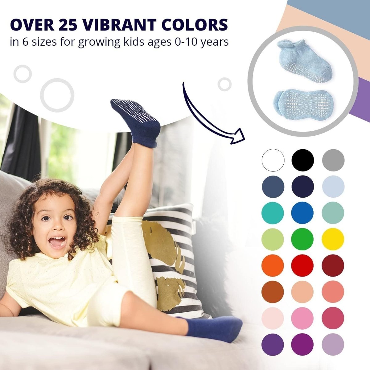 Prémium Csúszásmentes Baba és Gyerek Bokazokni Szett – Párnázott Sarokvédelemmel - BShopy