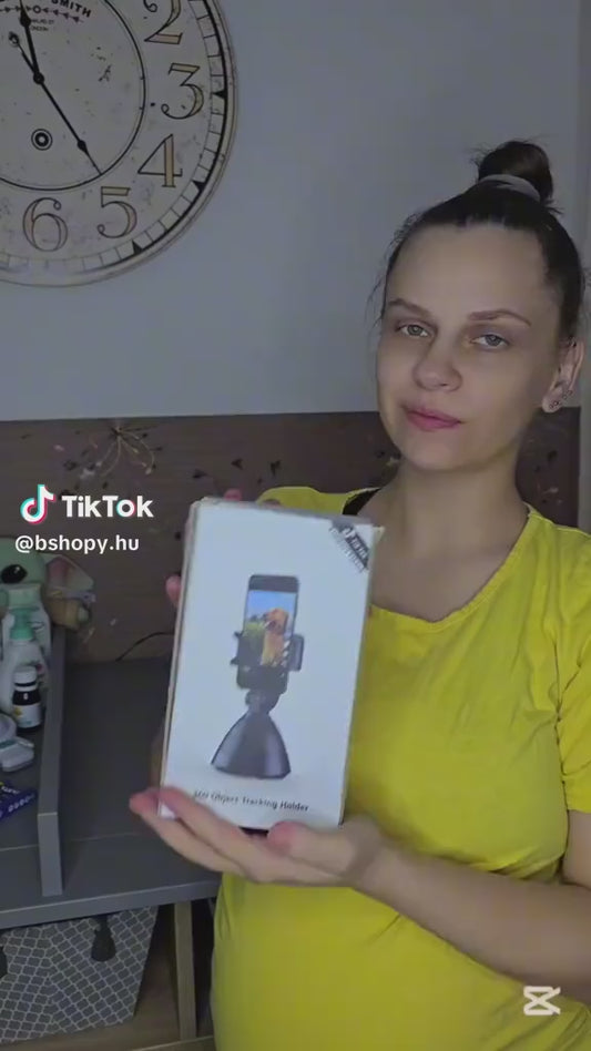 Držiak na mobil so sledovaním pohybu a tváre 360° – automatické selfie a video, montáž na statív, Bshy