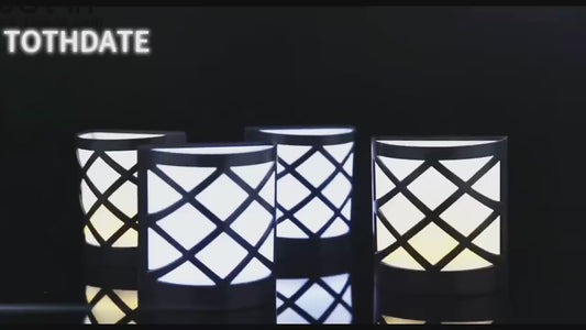 Solárna vonkajšia nástenná lampa – teplá biela, studená biela a RGB, 6 LED, IP55, až 8 hodín