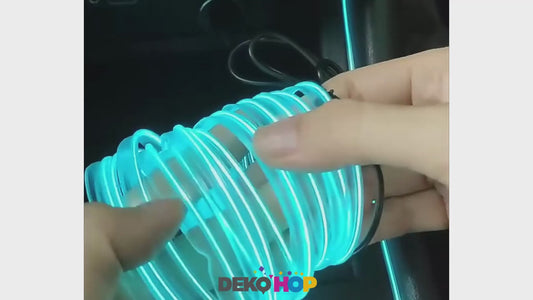 LED pásik do auta na USB, 2 m – ambientné osvetlenie palubnej dosky, bez lepidla, OneLED
