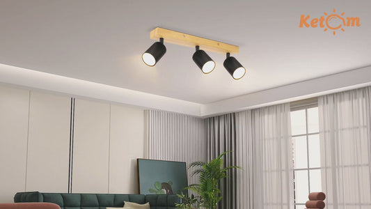 LED stropné bodové svietidlo s 3 hlavami – otočné a naklápacie, objímka GU10, moderné, Kambo