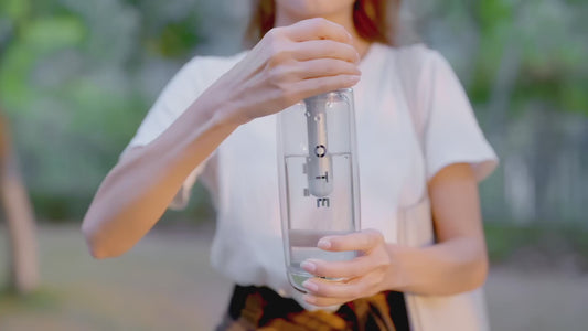 Výrobník sody přenosný, bez elektřiny – 450 ml, 20 ks CO2 bombiček, láhev bez BPA, OTE