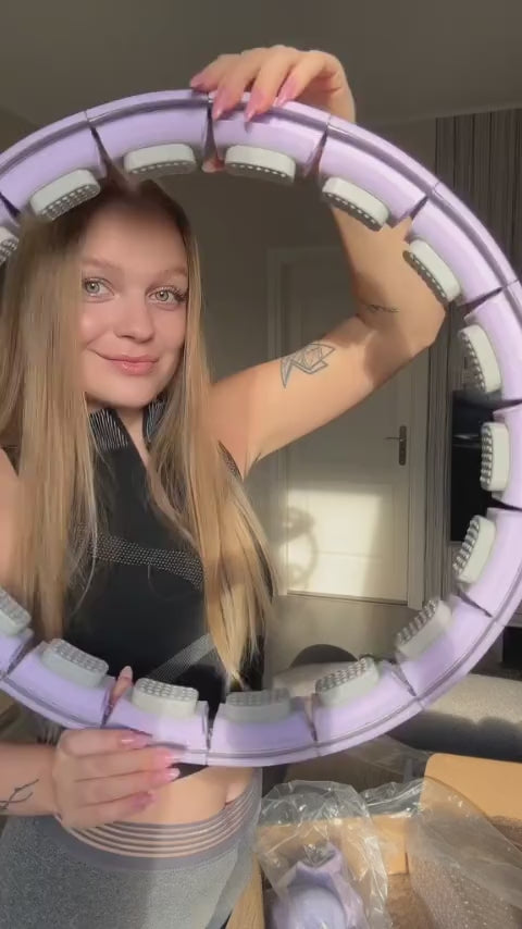 Blux oblikujući fitness hula-hop obruč – gravitacijski, utegnut, podesive veličine, max. 110 cm