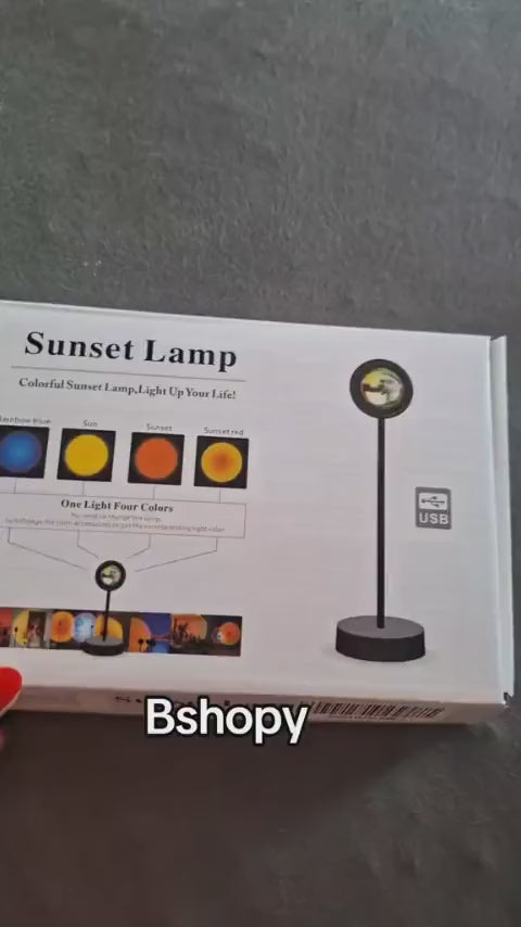 Lampa zachód słońca LED, USB – regulowana jasność i wysokość, głowica obracana o 180°, Gttfae