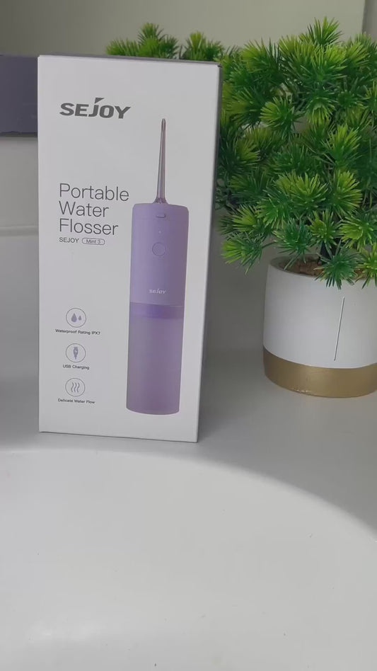 Ústna sprcha elektrická, prenosná – ústny irigátor na medzizubné priestory, 3 režimy, USB-C, IPX7