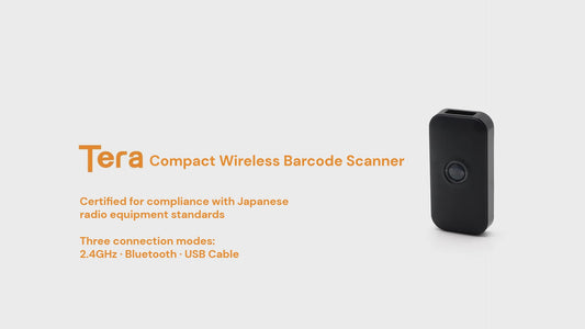 Tera 5200C Laser 1D Tragbarer Strichcode-Leser – Bluetooth, Kabellose und USB-Verbindung