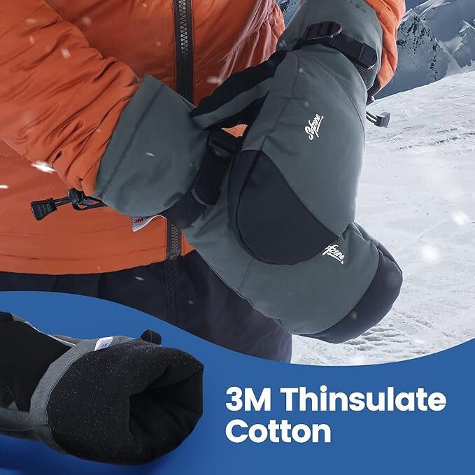 Sefzone Erwachsene Touchscreen Winter Wasserdichte Einfinger-Skihandschuhe