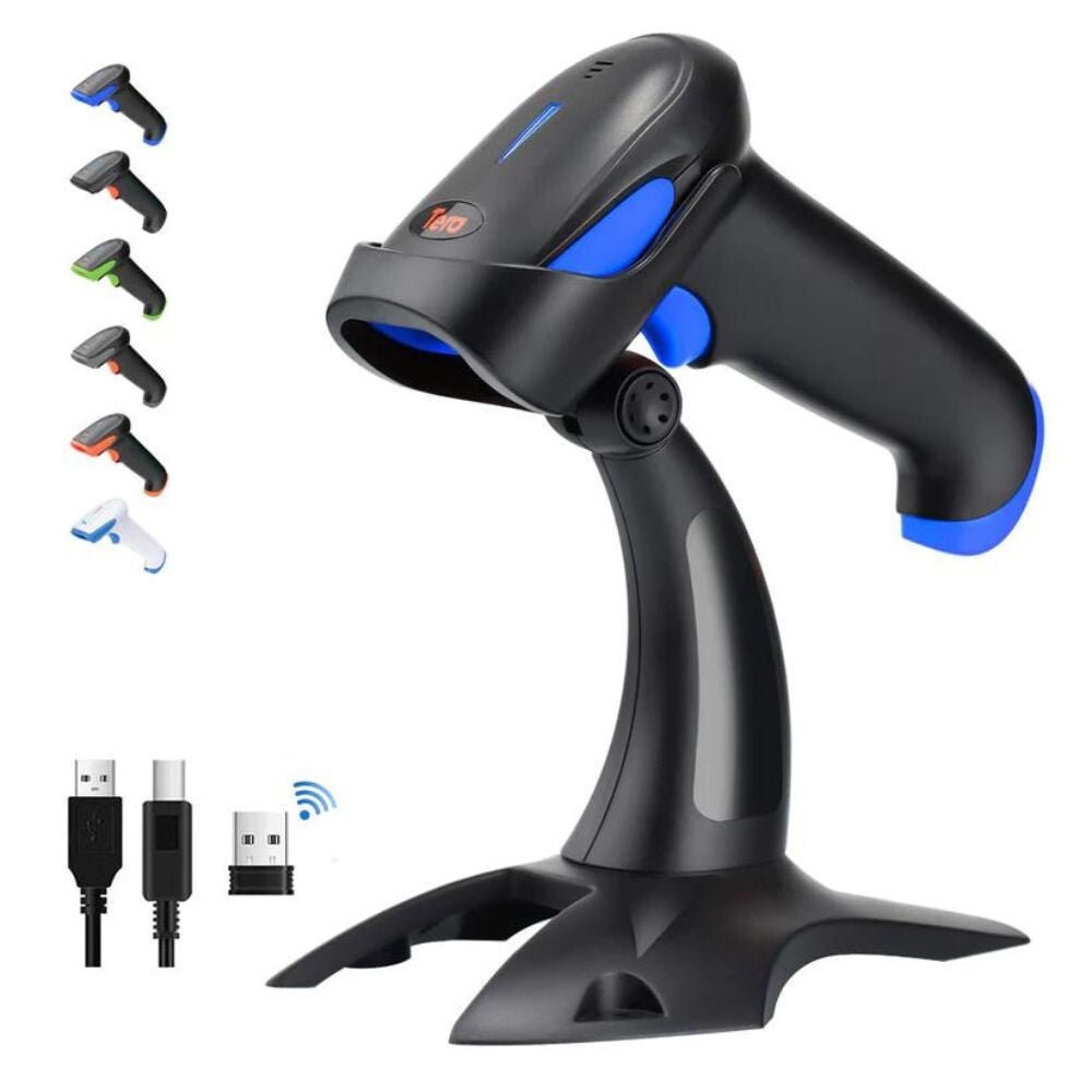 Tera HW0002-Z Kabelloser 1D/2D/QR Barcode-Scanner mit Ständer