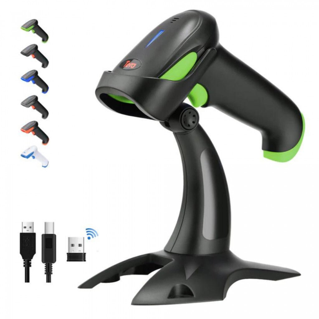 Tera HW0002-Z Kabelloser 1D/2D/QR Barcode-Scanner mit Ständer
