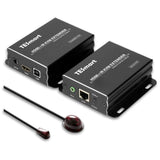 HDMI KVM extender 60 m cez UTP kábel – Cat5e, Cat6, USB klávesnica a myš, IR, 1080p 60Hz, TESmart